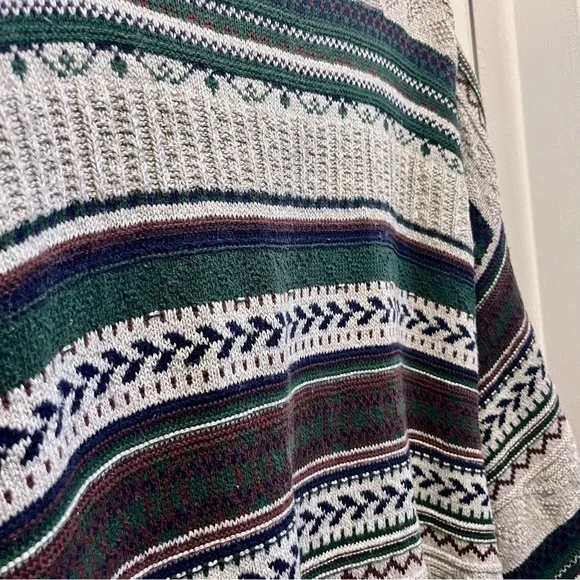 Ilanco Vintage Sweater fair isle fisherman pull men medium grandpa fall crewneck - Picture 3 of 5